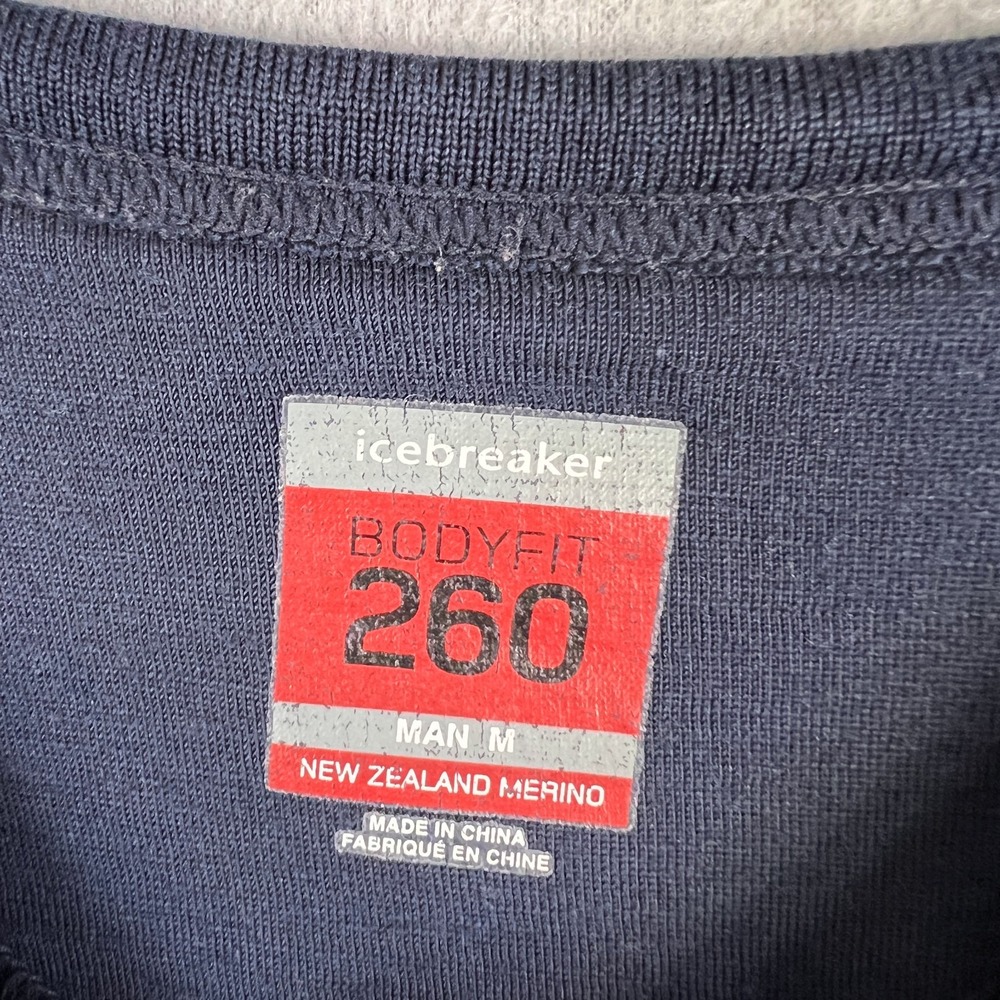 Icebreaker Merino Wool Base Layer Mens M Long Sleeve Body Fit 260 Hiking Outdoor - Picture 6 of 11
